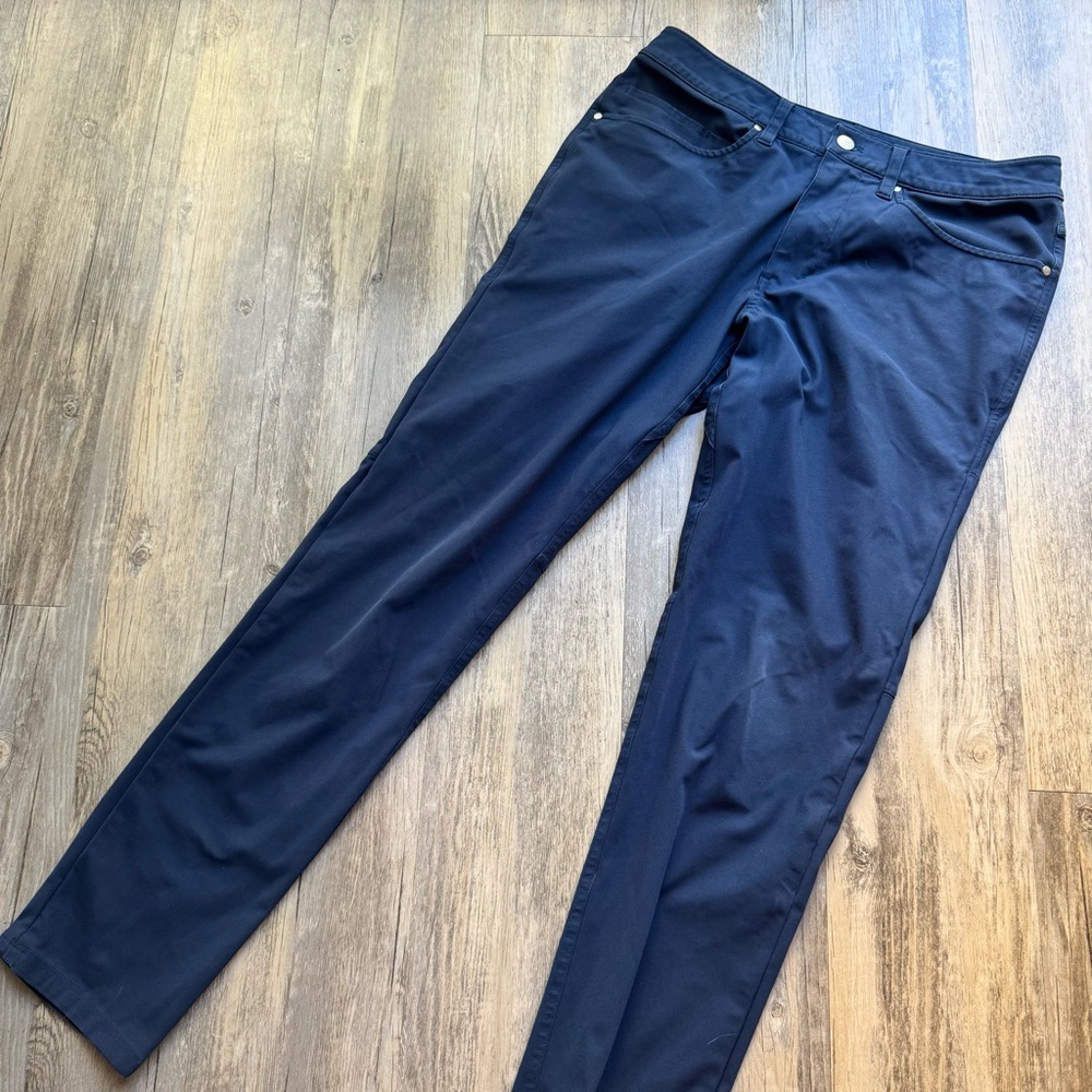 Navy Blue Lululemon ABC Pant Slim 32" *Warpstreme